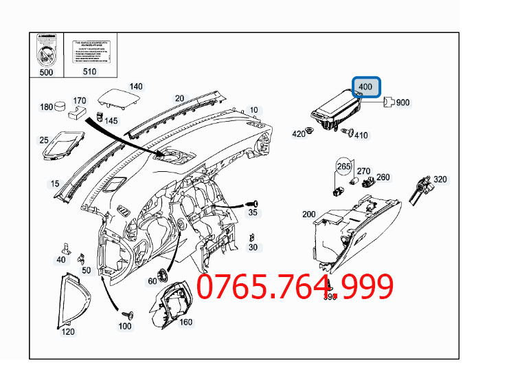 Screenshot 2025-04-16 213737 Túi khí phụ Mercedes GLC 300 A2538600502